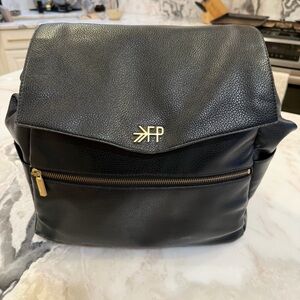 Freshly Picked Vegan Black Leather Diaperbag
